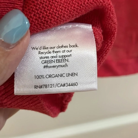 Eileen Fisher Women's Lightweight 100% Organic Linen Sweater Size XS - Picture 4 of 5